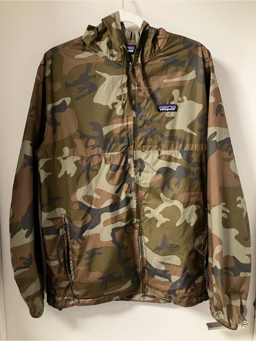 Patagonia Camo Windbreaker Jacket - Olive, Brown, Tan